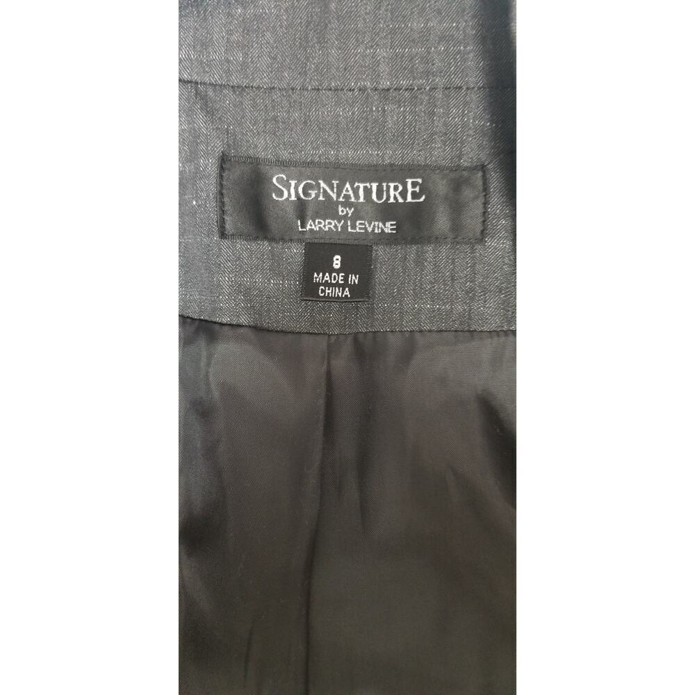 NWT Signature By Larry Levine Suit Jacket Color Heather Gray Size 8 - Picture 12 of 12